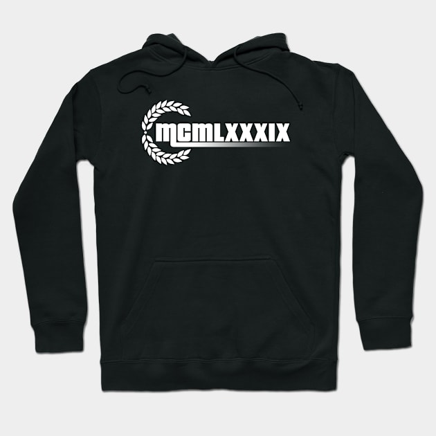 1989 Roman numerals Hoodie by hoopoe